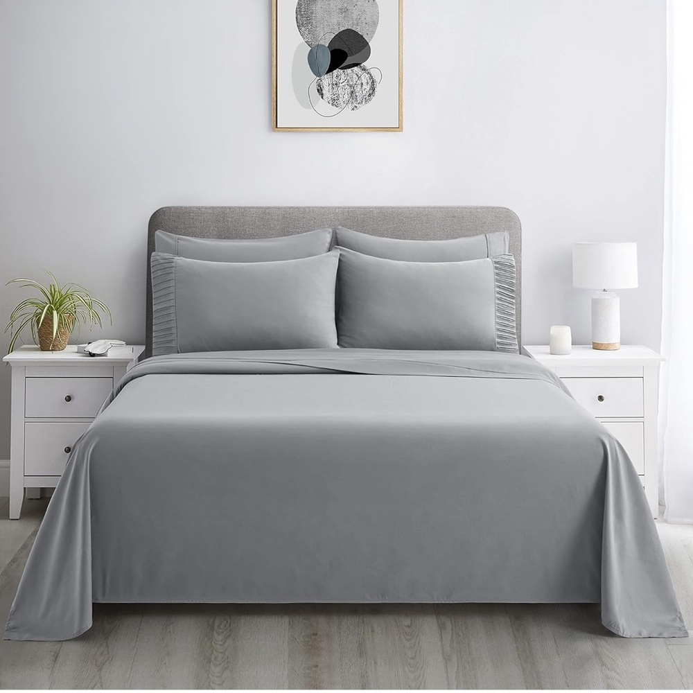 King size Elegant Gray Bedding Set